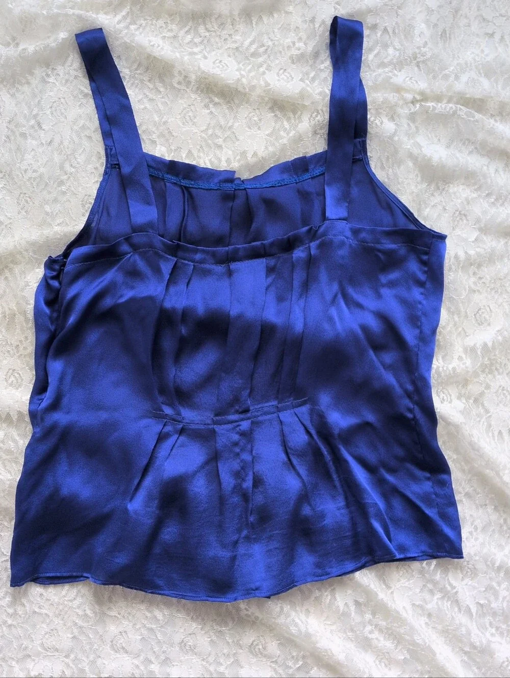 J.Crew Royal Blue 100% Silk Cami Top Size 8